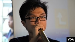 香港中文大學學生會會長區倬僖（美國之音湯惠芸拍攝）