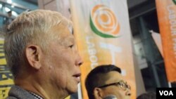 和平佔中發起人朱耀明 (美國之音湯惠芸攝）