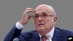 图为特朗普的律师鲁迪·朱利安尼。(2018年8月1日)