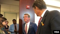 前国防部长阿什顿·卡特(Ashton Carter)2019年7月9日出席外交关系协会一场活动（美国之音黎堡）