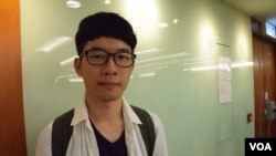 香港學聯秘書長羅冠聰。(美國之音湯惠芸)