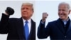 资料照：美国总统特朗普和民主党总统候选人拜登
