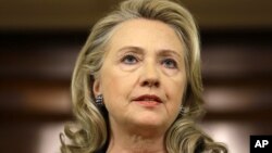 美國國務卿希拉里.克林頓今年5月以來三次出訪亞太地區 (資料照片)