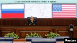 時任俄羅斯副防長的安東諾夫2016年10月7日就敘利亞局勢發表評論（路透社）