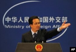 中國外交部發言人洪磊 (資料照片)