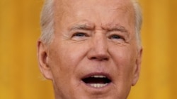 拜登總統在美國燃油管道運輸公司Colonial Pipeline遭受網絡襲擊後見記者（路透社2021年5月10日）