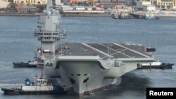  资料照：中国自制航母“山东舰”