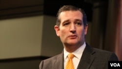 美國國會共和黨參議員、總統大選參選人克魯茲(美國之音記者楊晨拍攝)