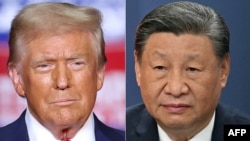 美國當選總統特朗普（Donald Trump，左）與中國最高領導人習近平（右）。