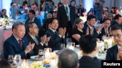 台灣副總統l賴清德在紐約出席午宴。（台灣總統府2023年8月14日提供照片）