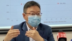 陳家洛表示，民主派選民用腳投票，向新選制表達不滿。 (美國之音湯惠芸拍攝)