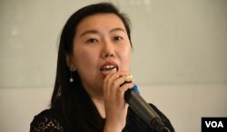 民建聯荃灣區議員林琳。(美國之音湯惠芸)