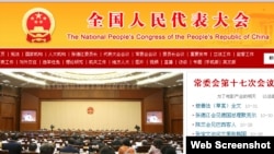 全國人大常委會第16次會議8月29日通過了《刑法修正案(九)》(中國全國人大官網截圖) 