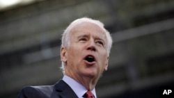 拜登副总统在发表讲话（资料照）