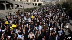 伊朗德黑蘭的支持政府民眾遊行（2018年1月5日）