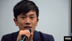 香港立法會議員鄭松泰 （美國之音湯惠芸拍攝）