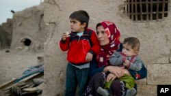 敘利亞難民在土耳其邊境資料照。