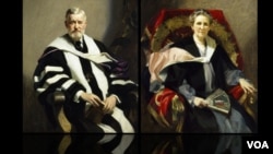 福尓杰夫妇画像 （福尓杰莎士比亚图书馆提供）