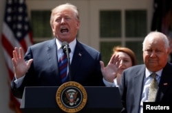 美國總統川普在白宮談論為美國勞動者減稅（2018年4月12日）