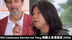 社民連立法會議員梁國雄 (攝影: 美國之音湯惠芸)