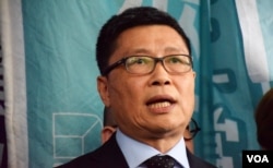 佔中發起人之一陳健民。(美國之音湯惠芸)