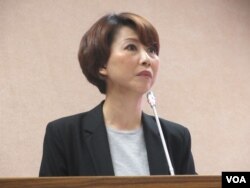台湾民进党立委陈亭妃(VOA 美国之音张永泰拍摄)
