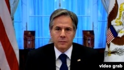 美國國務卿布林肯週五（5月7日）出席聯合國安理會外長級視頻會議。