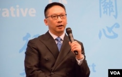 律政司司長袁國強。(美國之音湯惠芸)