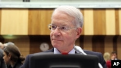 美國駐國際原子能機構首席代表約瑟夫•麥克馬努斯星期三在維也納