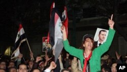 敘利亞民眾抗議總統阿薩德。