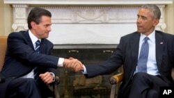 美國總統奧巴馬和墨西哥總統涅托星期二白宮進行會談。