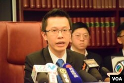 香港醫學界選委黃任匡。（美國之音湯惠芸攝）