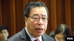 香港立法會主席梁君彥（美國之音湯惠芸攝）