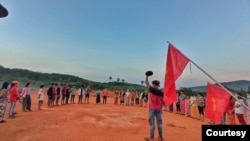 緬甸反軍政府示威運動已經擴展到鄉村（路透社轉發2021年4月4日互聯網照片）