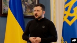 烏克蘭總統澤連斯基在基輔舉行記者會。 (2025年2月19日)