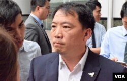 民主黨主席胡志偉。（美國之音湯惠芸攝）