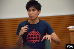 學聯前副秘書長岑敖暉。（美國之音湯惠芸攝）