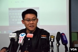 港大民意研究計劃研究經理李偉健。(美國之音湯惠芸)