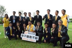 務實本土路線的泛民政黨新民主同盟成為今屆區選大贏家。(美國之音湯惠芸)