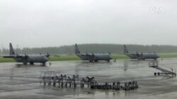 美軍駐日空軍基地演習秀肌肉