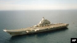 俄羅斯庫茲涅佐夫海軍上將號航母(資料圖片)