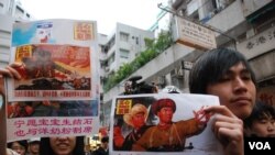 諷刺示威 反對過多大陸客影響港人生活 