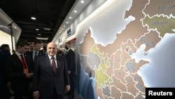 俄羅斯總理米哈伊爾·米舒斯京（Mikhail Mishustin）2023年5月23日在中國上海訪問。 （路透社）