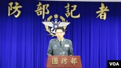 台灣國防部發言人羅紹和少將 (美國之音李逸華攝)