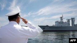 伊朗和中國與俄羅斯在安曼灣舉行聯合海軍演習。 (2025年3月12日)