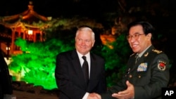 2011年1月中国军委副主席徐才厚在北京钓鱼台国宾馆会见美国国防部长盖茨