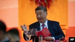 2024年12月20日中國國家主席習近平在澳門舉行的慶祝澳門回歸中國25週年的慶祝活動上講話。