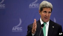 美國國務卿克里在巴厘島參加亞太經合會年度會議