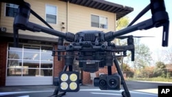 配備熱成像攝像機的中國大疆無人機 (2018資料照片)