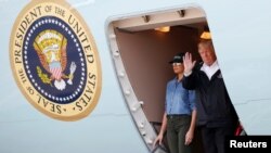 川普總統抵達德州